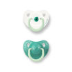 Picture of SUAVINEX 0-6M SOOTHER NIGHT&DAY GREEN 2 PACK HEART